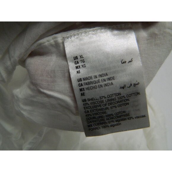 INC Womens White Gauze Dress XL With Lace Trimmed Hem & Button Details See Video - Picture 8 of 16